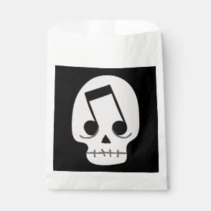 goth music note eyes skull favour bag