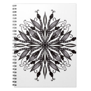 Goth Nature Lover Black And White Notebook