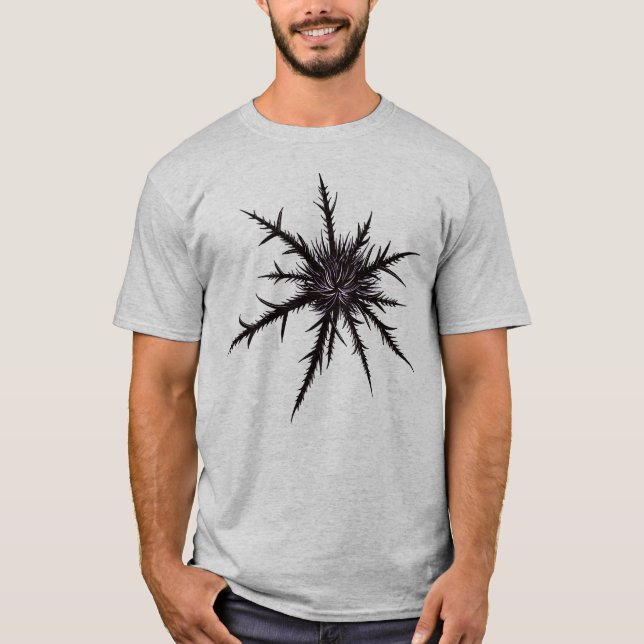 Goth Nature Lover Thistle T-Shirt (Front)