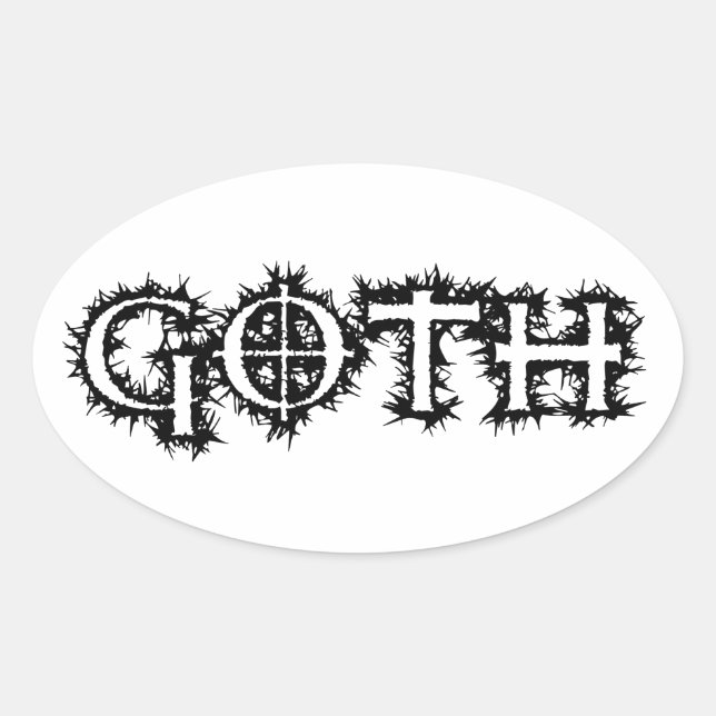 Goth Oval Sticker (Front)