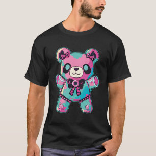 Goth Pastel Teddy Bear Cute Creepy Anime Japanese T-Shirt