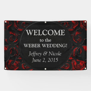 Goth Personalised Custom Wedding Banner