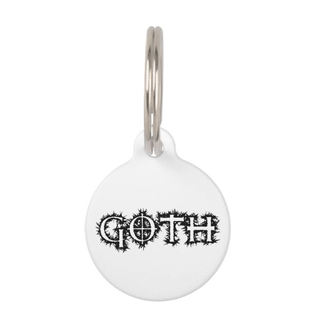 Goth Pet Tag (Front)