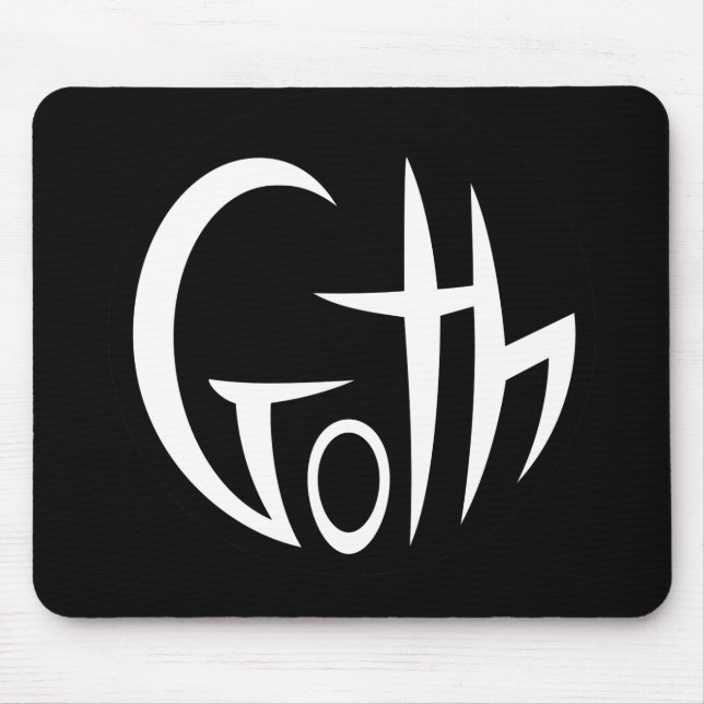 Goth (Pointed Lettering) Mouse Pad (Front)
