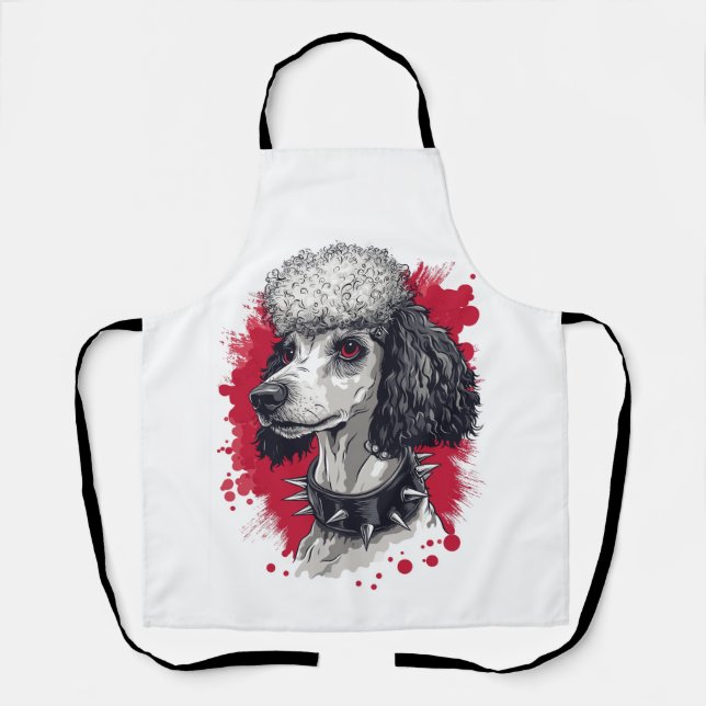 Goth Poodle � Dark Aesthetic Dog Apron (Front)