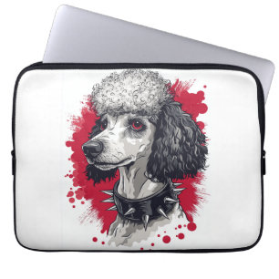 Goth Poodle � Dark Aesthetic Dog Laptop Sleeve