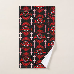 Goth Post Punk Fashion Bath Towel Set
