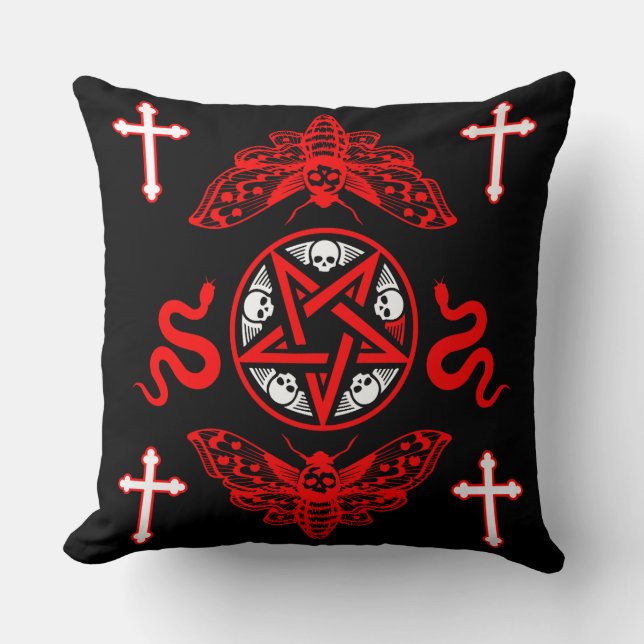 Goth Post Punk Fashion Cushion (Front)