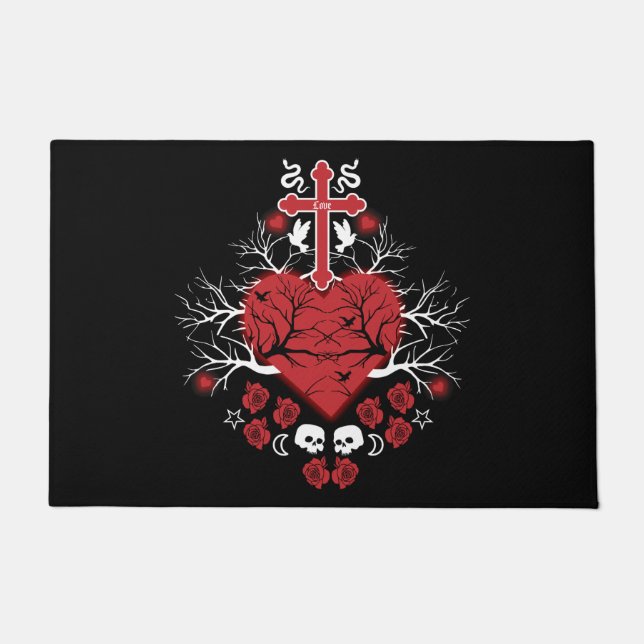 Goth Post Punk Fashion Doormat (Front)