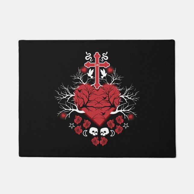 Goth Post Punk Fashion Doormat (Front)