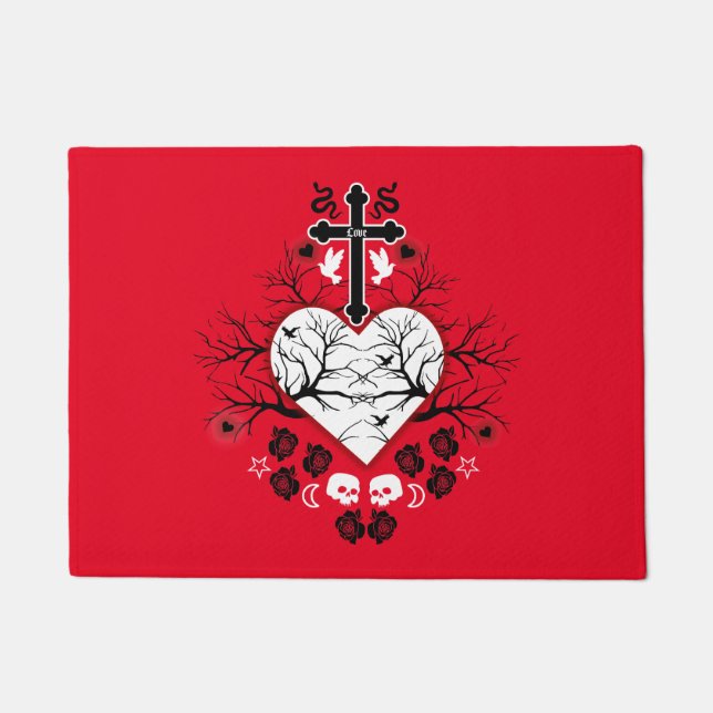 Goth Post Punk Fashion Doormat (Front)