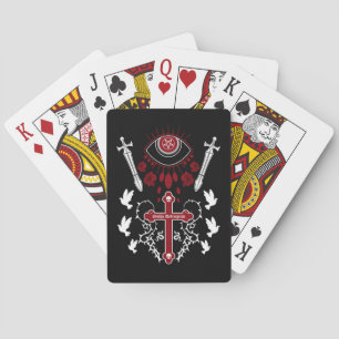 Goth Post Punk Fashion Playing Cards