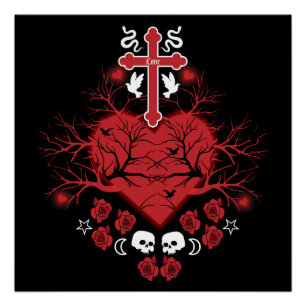 Goth Post Punk Fashion Poster