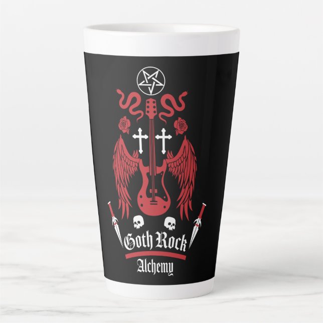 Goth Post Punk Rock Latte Mug (Front)