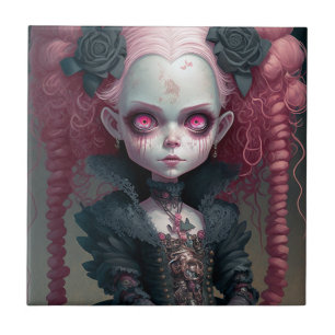 Goth Princess Gothic Fantasy Art Ceramic Tile