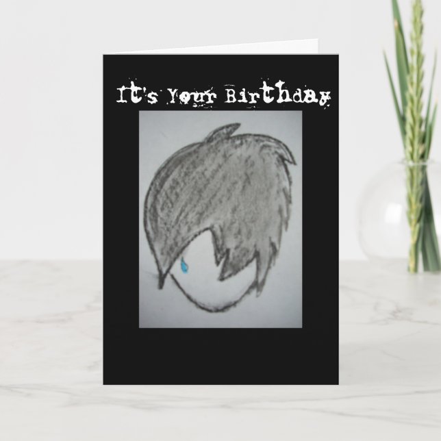 Goth Punk Birthday Card (Front)