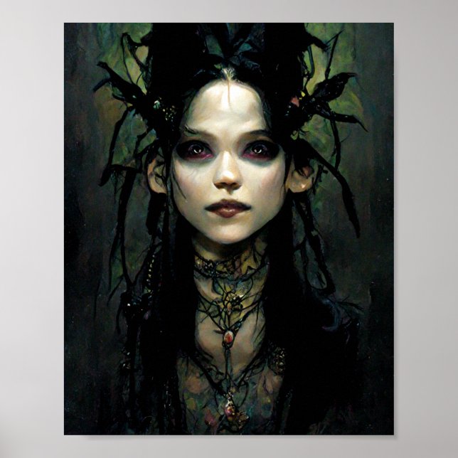 Goth Punk Elf 3 Fantasy Art Poster (Front)