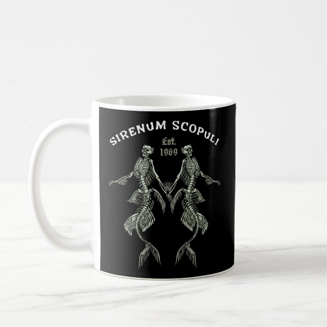 Goth Punk Siren Mermaid Skeleton Sirenum Scopuli S Coffee Mug (Left)