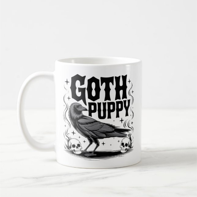 Goth Puppy  Coffee Mug (Left)