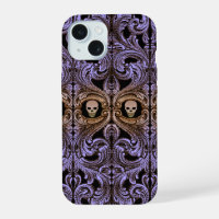 Goth Purple Ornament With Skull