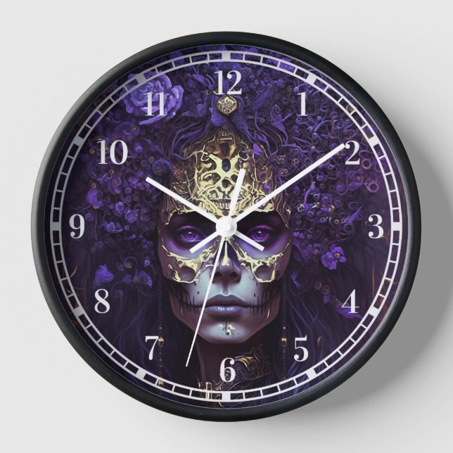 Goth Queen Fantasy Art Clock (Front)