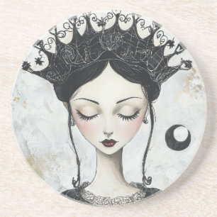 Goth Queen sandstone Coaster