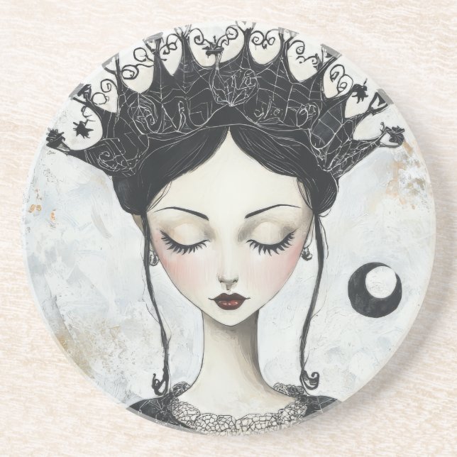 Goth Queen sandstone  Coaster (Front)
