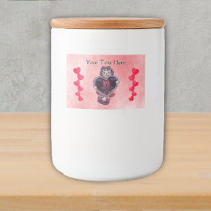 Goth Rag Doll With Big Black Hearts Red Hearts Food Label