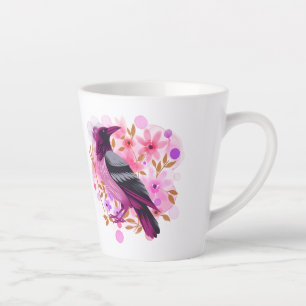 Goth Raven Coffee Mug Dark Aesthetic