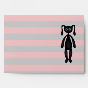 Goth Red and Black Bunny Envelopes