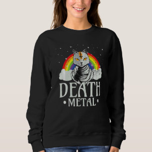 Goth Rock Satan Cat For Concerts Festivals Death M Sweatshirt
