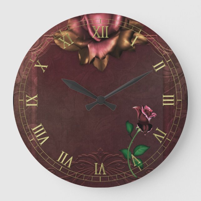 Goth Rose Wall Clock (Front)