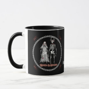 Goth Skeleton Wedding  mug