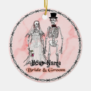 Goth Skeleton Wedding ornaments