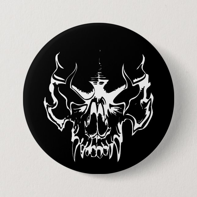 Goth Skull 7.5 Cm Round Badge (Front)