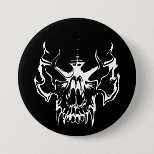 Goth Skull 7.5 Cm Round Badge