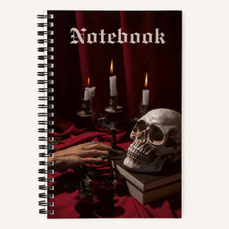 Goth Skull Altar Spooky Horror Halloween  Notebook