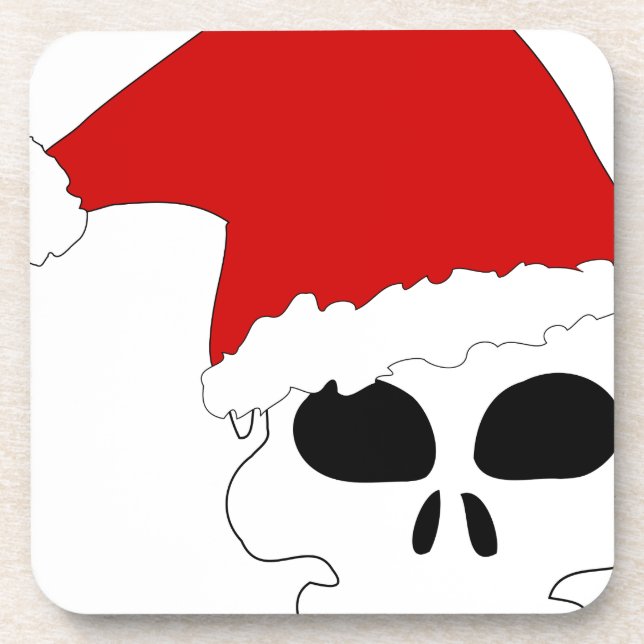 goth skull christmas coaster (Front)