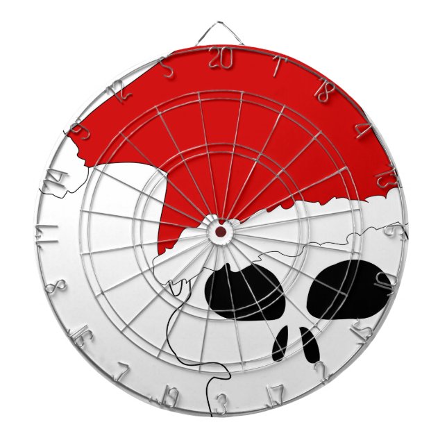 goth skull christmas dartboard (Front)
