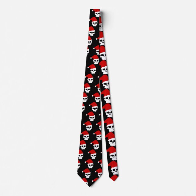 goth skull christmas tie (Front)
