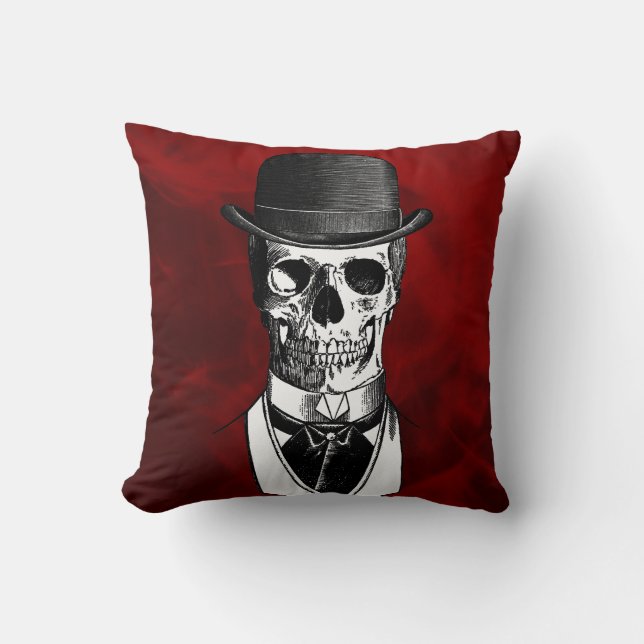Goth Skull Cushion (Front)