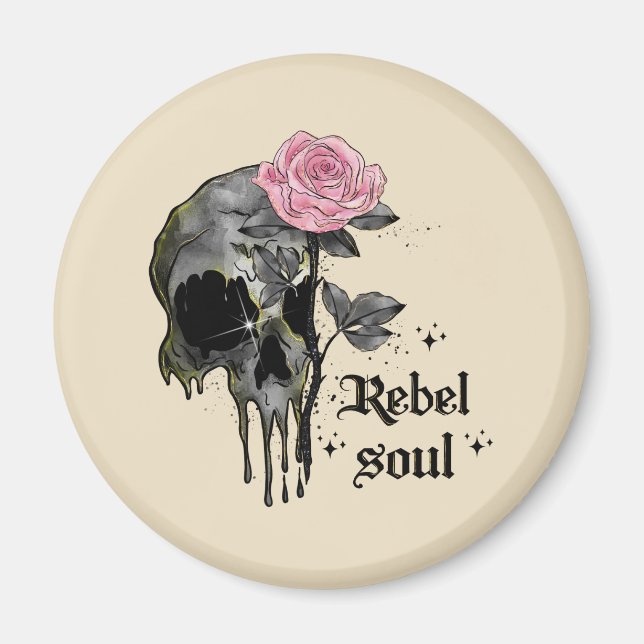 Goth Skull | Rebel Soul Magnet (Front)