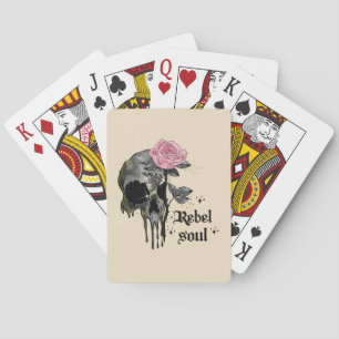 Goth Skull   Rebel Soul Playing Cards