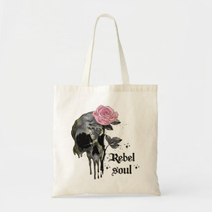 Goth Skull Rebel Soul Tote Bag