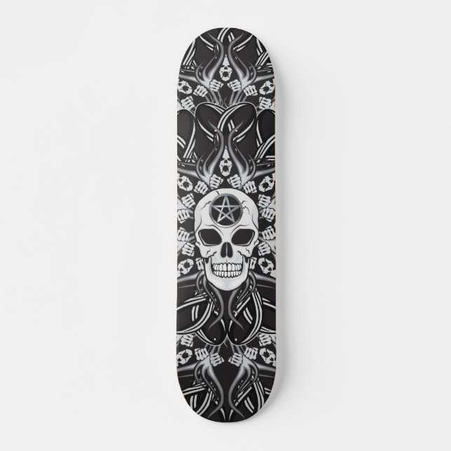 Goth Skull Skateboard (Front)