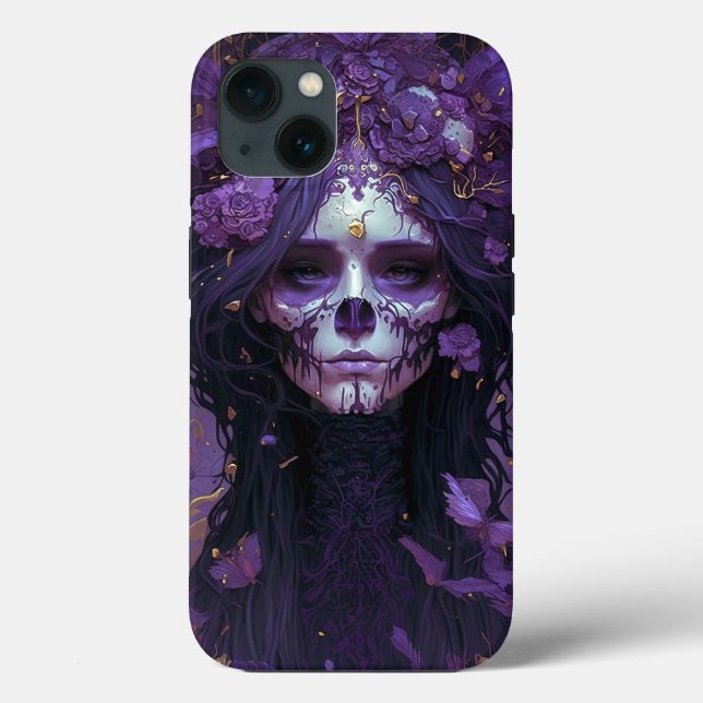 Goth Skull Woman Dark Fantasy Art Case-Mate iPhone Case (Back)