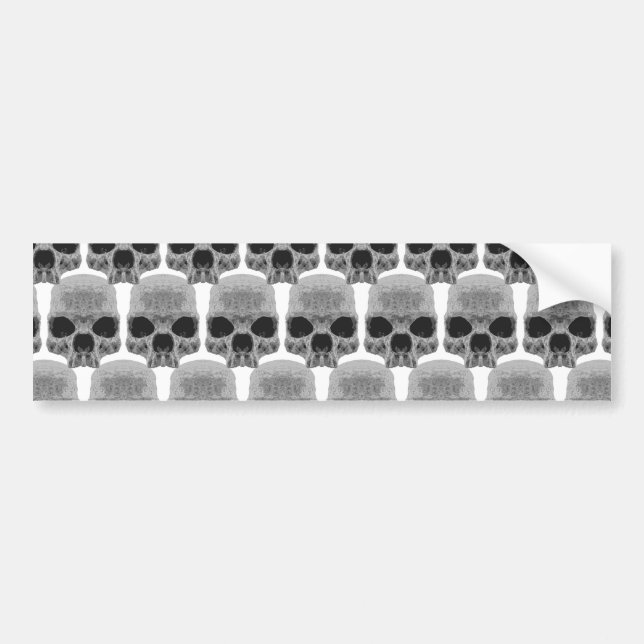 goth skulls bumper sticker (Front)