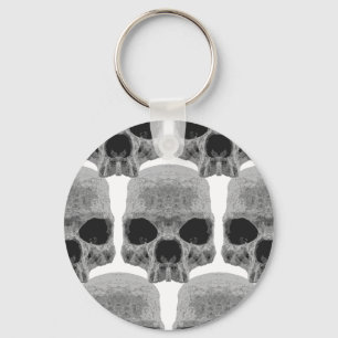 goth skulls key ring