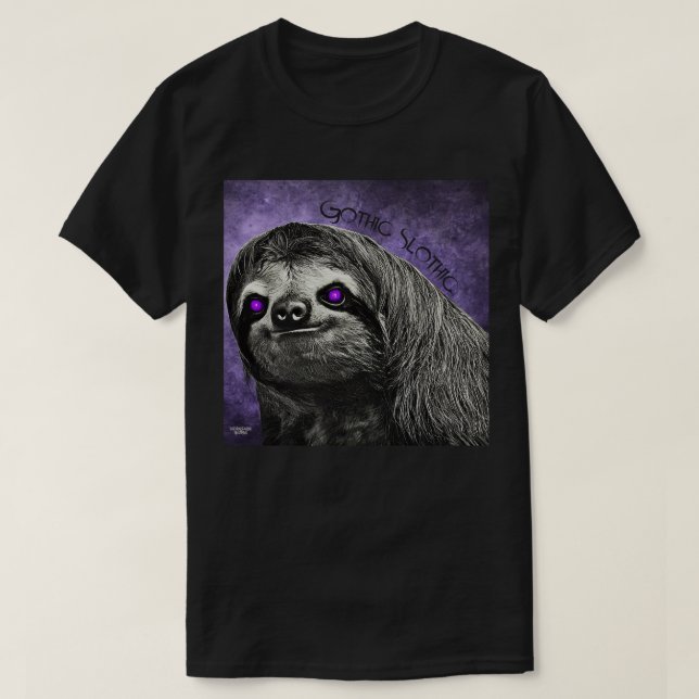 Goth Sloth T-Shirt (Design Front)