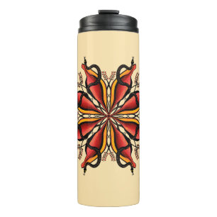 Goth Snakes Flower Tattoo Style Thermal Tumbler